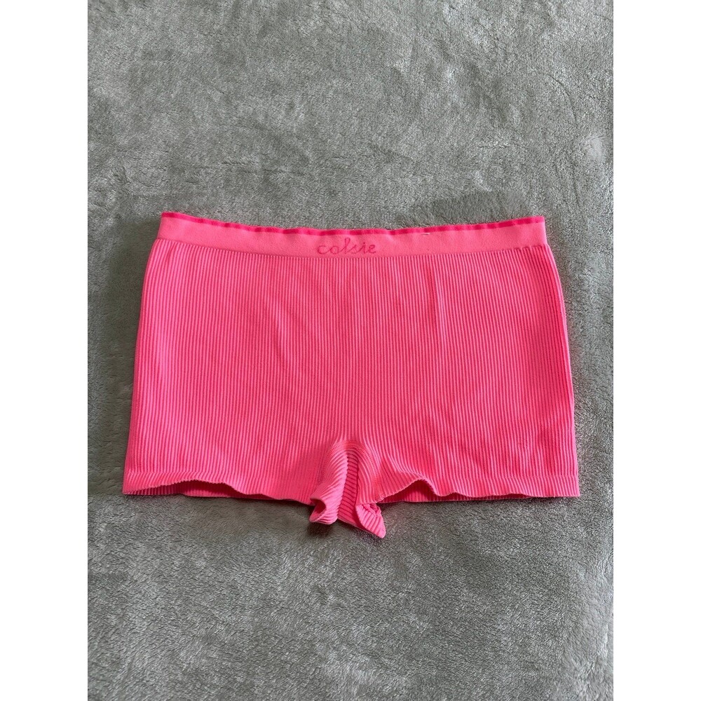 Women's shorts boxers gym athletic sports running booty pink formfitting ribbed